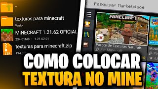 COMO COLOCAR TEXTURA NO MINECRAFT NO CELULAR (BEDROCK/JAVA e PE) PELO ZARCHIVER [2025]