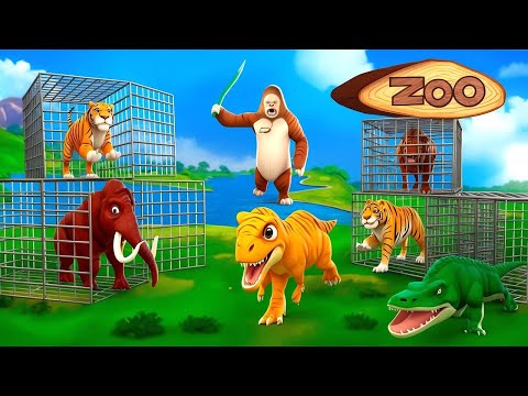 Zoo Escape Diorama! 🦓🐅 Wild Animals Run Free on the Farm in a Thrilling Adventure!