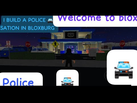 ! I Build A 🚔♥️Police sation in bloxburg!! (roblox)🚔