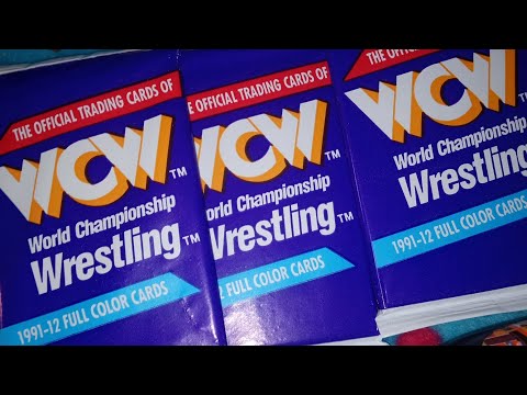 🎴Opening a Pack of 1991 WCW Trading Cards⚡ #wcw #prowrestling