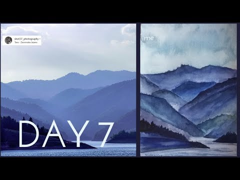 Watercolor Painting: Blue Hour | Speedpainting - INSTA APRIL | Day 7