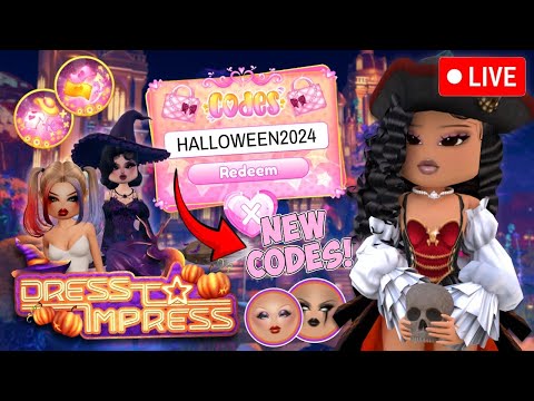 🔴 PLAYING DRESS TO IMPRESS!! *NEW HALLOWEEN UPDATE & GIVING AWAY VIP!!👻* | ROBLOX