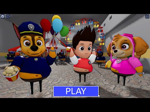 PAW PATROL CIRCUS! PRISON RUN BARRY! #roblox #obby