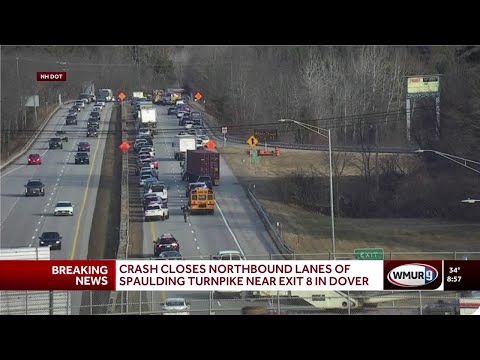 Crash closes northbound lanes of Spaulding Turnpike near Exit 8 in Dover