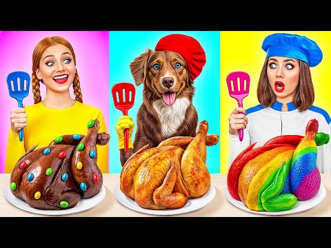 Me vs Grandma Cooking Challenge with Dog | Edible Battle by Multi DO Smile