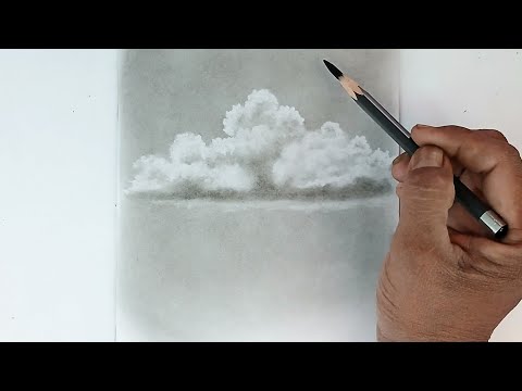 How to draw clouds by pencil with easy ways.