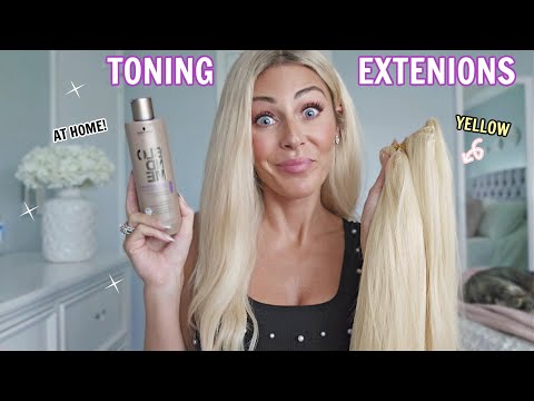 HOW TO TONE YELLOW/BRASSY HAIR EXTENSIONS AT HOME | NEWTIMES HAIR!