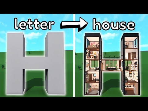 Building the LETTER H into a Bloxburg house