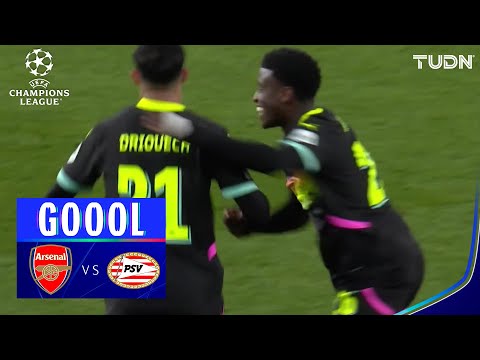 ¡GOLAZO DEL PSV! Driouech la pica | Arsenal 2-2 PSV Eindhoven | UEFA Champions League 24/25 | TUDN