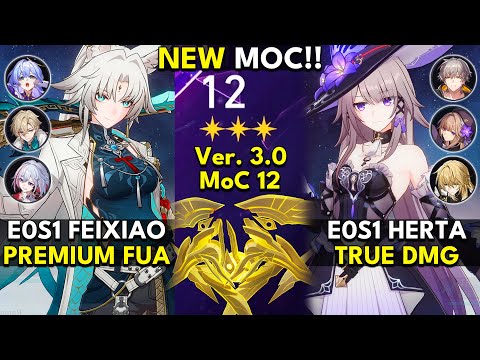 E0S1 Feixiao FUA & E0S1 The Herta True DMG | Memory of Chaos Floor 12 3 Stars | Honkai: Star Rail