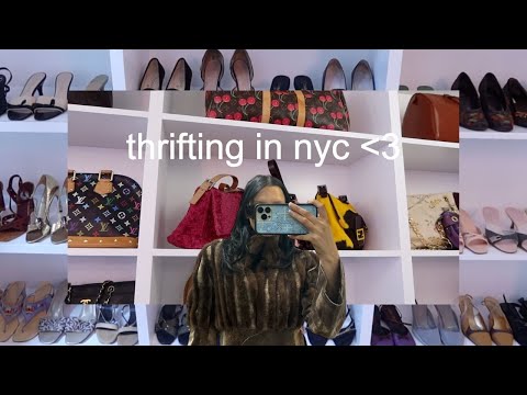 digging through vintage clothing in NYC!!! (thrift with me all over the city)