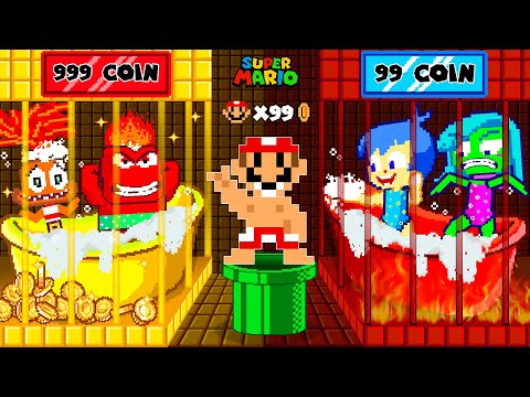 Mario is STUCK in the Bathroom Challenge | Game Animation