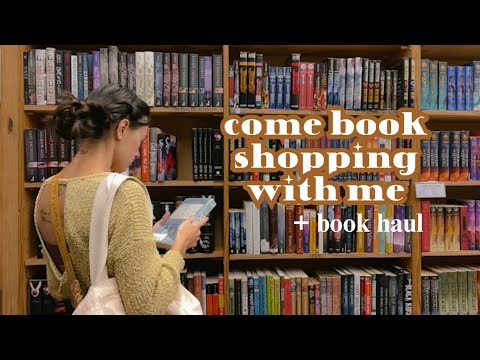 📚☕️come book shop with me! bookstore & library vlog + book haul