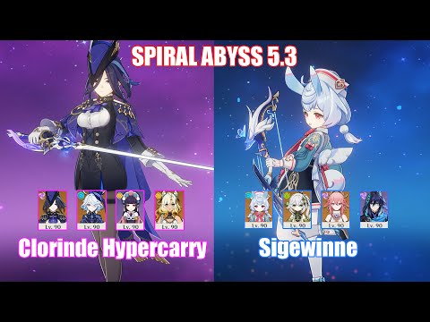 C0 Clorinde Hypercarry & C0 Sigewinne | Spiral Abyss 5.3 | Genshin Impact