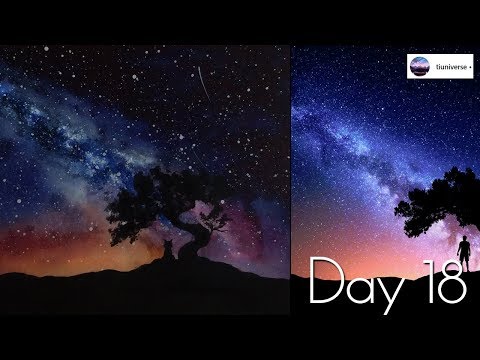 Watercolor Painting: Milky Way | Speedpainting - INSTA APRIL | Day 18