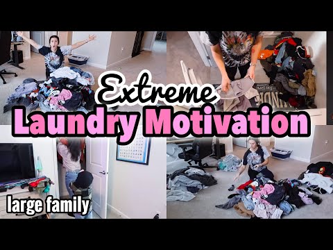 EXTREME LAUNDRY MOTIVATION 2025 | SEVEN LOADS OF LAUNDRY | FAMILY OF 6