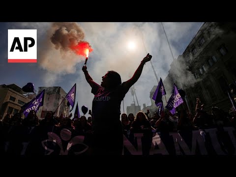 Thousands of women march for equality and justice across Latin America on International Women's Day