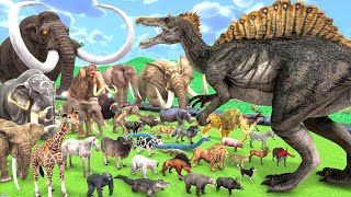 The Ultimate Battle 44 Wild Animals vs Spinosaurus Dinosaur Death Run Animal Revolt Battle Simulator