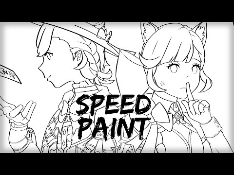 Genshin Impact SPEEDPAINT || Lyney and Lynette || Part 1