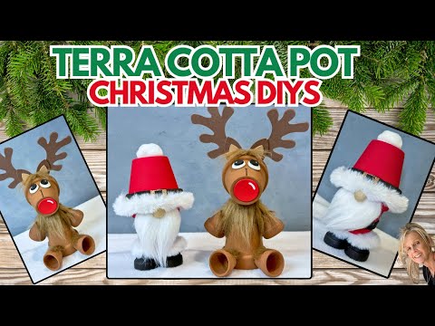 Diy: Adorable Terra Cotta Pot Santa And Reindeer Tutorial