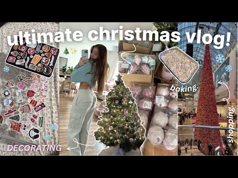 Christmas vlog ☃️🎁 decorating, christmas shopping, redecorating my kindle & more!