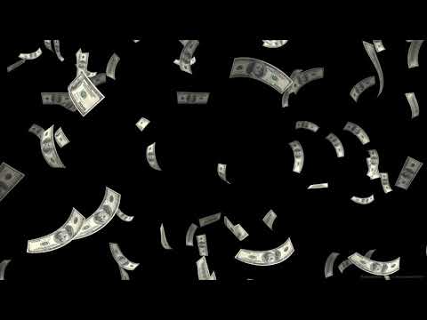 Dollars Money Falling Free Background 4K Animation Footage Video Overlays Motion Graphic VFX