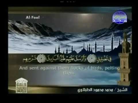 سورة الفيل  ختمة منوعة  القارئ  - محمد محمود الطبلاوى