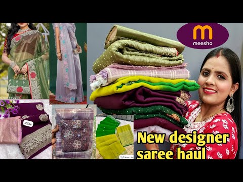 Meesho Most Viral Saree Haul 🤩|| Unique Saree Haul | Trending Saree Review | Designer Sarees