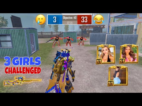 🔥 3 HA*KER GIRL PRO PLAYERS CHALLENGED ME😱 Pubg mobile