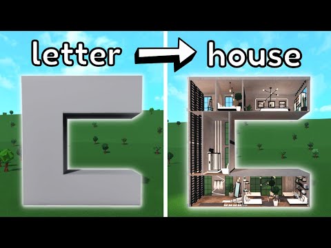 Building the LETTER C into a Bloxburg house