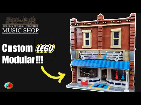 We Built a Custom LEGO Modular Music Shop