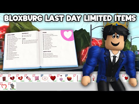 THE LAST DAY TO BUY THESE LIMITED BLOXBURG ITEMS