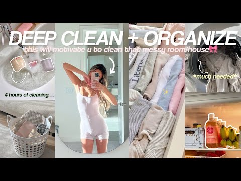 extreme DEEP CLEAN + ORGANIZE with me🧼(the entire house) *will motivate you*