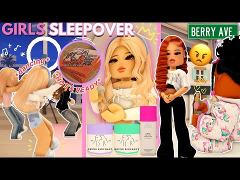 SPOILED RICH GIRLS SLEEPOVER GONE CRAZY!!…FIGHTING!! *VOICED* | Berry Avenue Roleplay