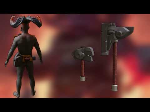 Ornn horns weapon hammer anvil cosplay