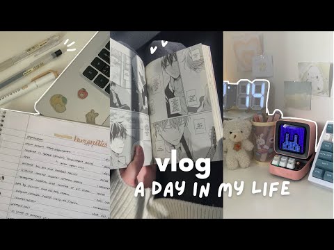 Daily vlog 📓 busy student life, manga shopping, haul, studying, drawing, skincare, ft. Acefast