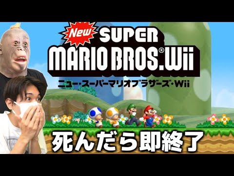 【無理ゲー】死んだら即終了『マリオWii』生放送 #13