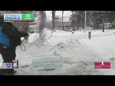 St. Jude Ice Carving comes to life in Fox 8 front yard