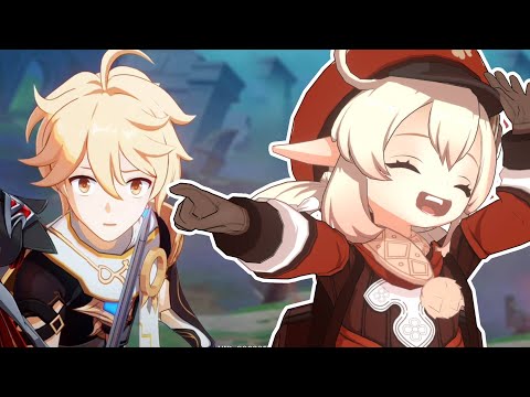 Klee React to "Arlecchino VS Aether" | Genshin Anims