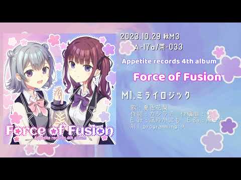 Appetite records 4th album『Force of Fusion』 2023秋M3 試聴XFD【A-17a 茶-033】