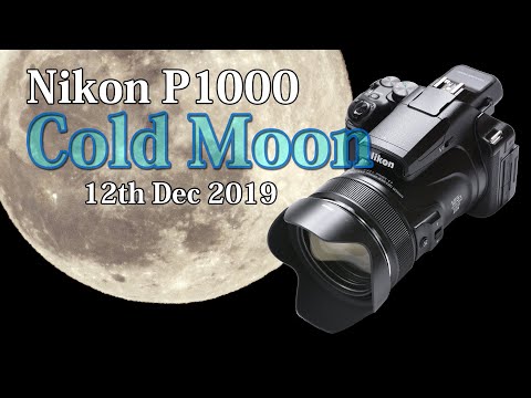 12月の満月COLD MOONをNikon P1000で動画撮影