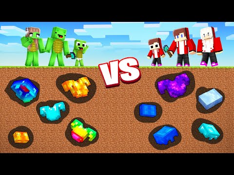 JJ Family vs Mikey Family : Who Mined the Best Armor in Minecraft - Maizen