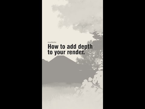 How to practically add depth to your render in vray #shorts