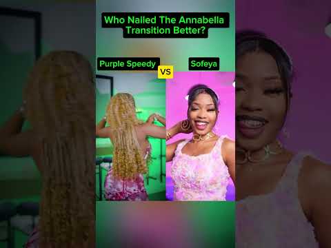 Purple Speedy VS Sofeya, Annabella Transition Challenge | Who won? #transition #tiktoktransition