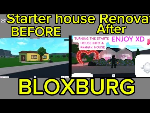 🌄Transforming a bloxburg starter house into a realistic house!💙