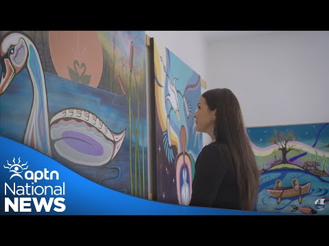 Anishinaabe artist shares themes of birth, death and rebirth through her work | APTN News