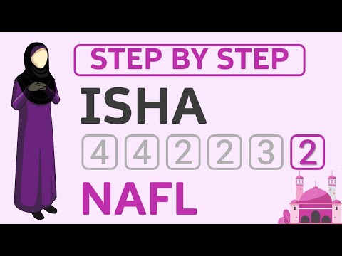 How to pray in Islam - 2 Rakat Nafl Isha Namaz - Ladies Guide to Salah & Beginners Step by Step