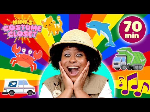 70min of Kid's Songs! 🎶 Dance and Sing-a-long! | MIMI'S COSTUME CLOSET