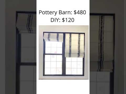 Pottery Barn Dupe | DIY Roman Shades