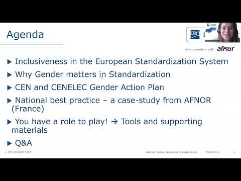 Webinar ‘Gender Responsive Standardization: supporting gender equality through standards’